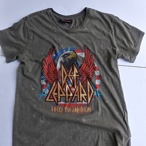 Stone Washed Def Leppard Band Tee